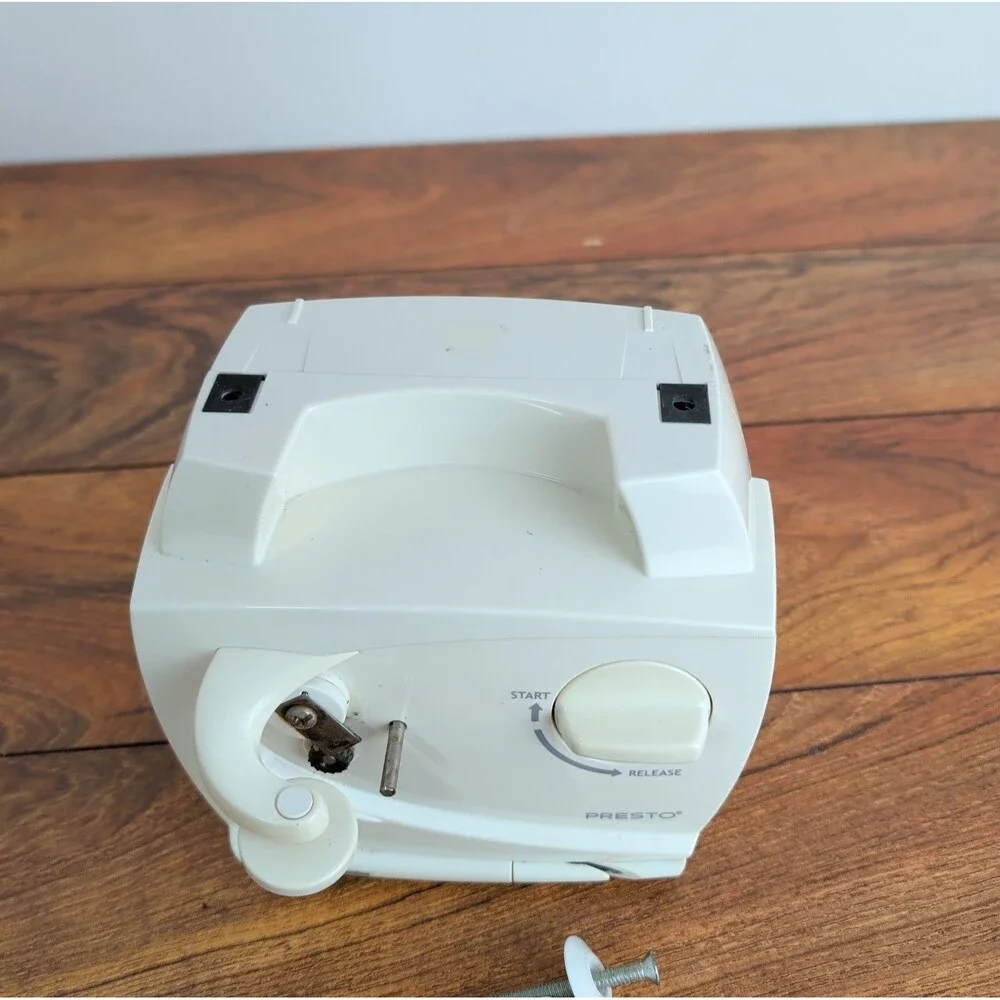 Presto 05642 Above All Under Cabinet Electric Can Opener White Space Saver 120 V
